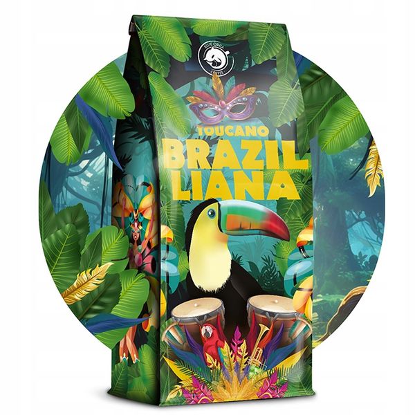 Kawa ziarnista 1kg Brazylia BRAZILLIANA TOUCANO Świeżo Palona 100% ARABICA zdjęcie 15