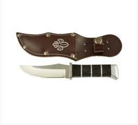 Nóż harcerski Finka w brązowej skórzanej pochwie ZHP
