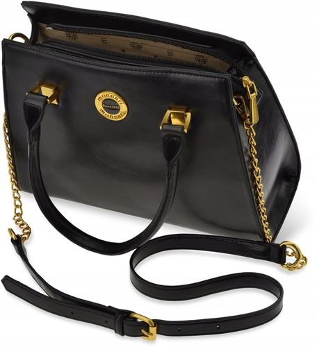 Monnari Kuferek Do Ręki Na Ramię Klasyczna Torba Torebka Damska Czarna na Arena.pl