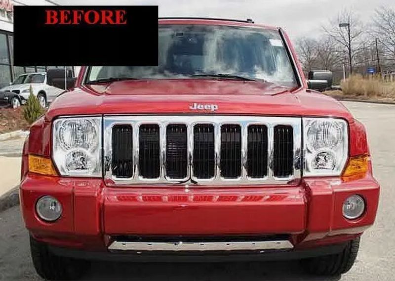 05-11 JEEP COMMANDER - LIstwy chrom grill chromowan zdjęcie 1