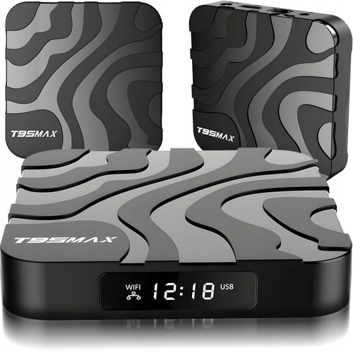 SMART TV BOX T95MAX ANDROID 9 64BIT 6K WIFI HDR USB 3.0 + PILOT KABEL na Arena.pl