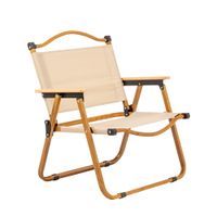 KRZESŁO KEMPINGOWE SKŁADANE DREVO 61 CM STALOWA RAMA