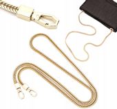 Pasek Torebki Torby Łańcuch Długi Złoty Pancerka