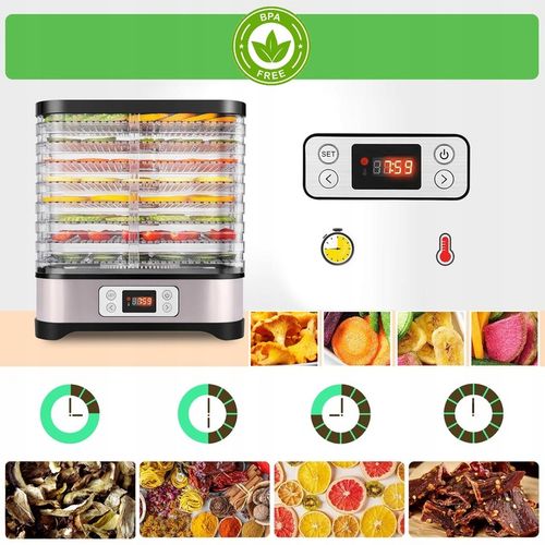 Suszarka do grzybów owoców warzyw DUŻA MOCNA 500W TERMOOBIEG REGULACJA na Arena.pl