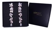 KOLCZYKI floral DŁUGIE OKAZAŁE ŚLUBNE różowe złoto 8-0194