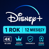 DISNEY PLUS + | 1 ROK | 12 MIESIĘCY | 4K UHD | KONTO PREMIUM | GWARANCJA
