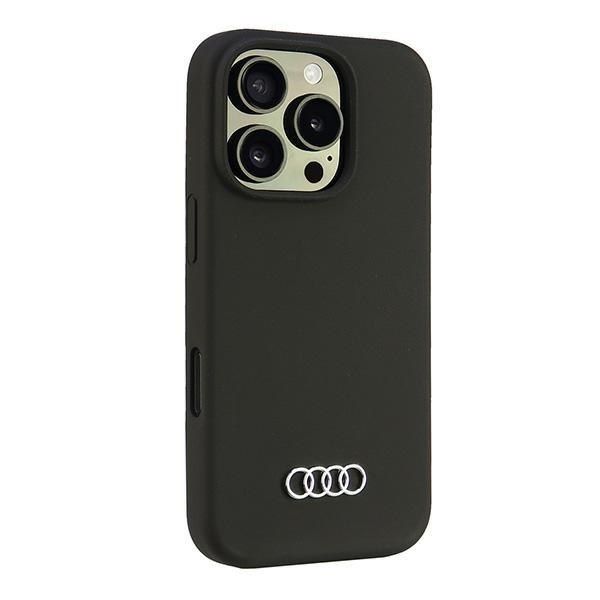 Audi Silicone Case iPhone 16 Pro 6.3" czarny/black hardcase zdjęcie 2