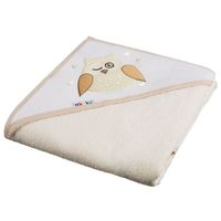 AKUKU Okrycie kąpielowe, ręcznik z kapturkiem 80x80 100% bawełna ecru