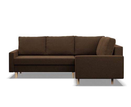 Duży narożnik, prawy, MILO, mikrofaza, 223x172x92 cm, brązowy na Arena.pl