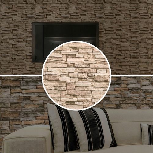 x10 PANELE ŚCIENNE SAMOPRZYLEPNE KAMIEŃ CEGŁA TAPETA MUR IMITACJA 3D SALON na Arena.pl