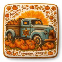 CIASTKO LUKROWANE SHERIFF PUMPKIN ROZ.S  KWADRAT AT RĘCZNIE ROBIONE