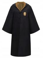 PRZEBRANIE STRÓJ HARRY POTTER HUFFLEPUFF PELERYNA CZARODZIEJA ROZMIAR 116