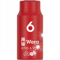 WERA nasadka VDE 6 mm 1/4 cala izolowana Zyklop 8790 A 05005933001