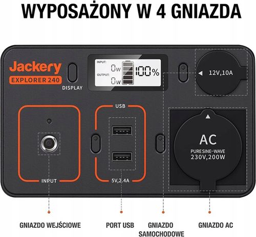 Przenośna Stacja Zasilania Jackery Explorer 240EU na Arena.pl