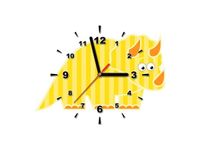 40X40CM ZEGAR ŻÓŁTY DINOZAUR OBRAZ