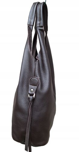 Skórzana Torebka Shopper Skóra Naturalna Włoska Vera Model 2w1 PREMIUM na Arena.pl