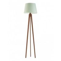Lampa podłogowa CURACAO abażur miętowy stelaż mahoniowy