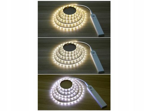 TAŚMA LED MONO 2M Z CZUJNIKIEM RUCHU NA BATERIE na Arena.pl