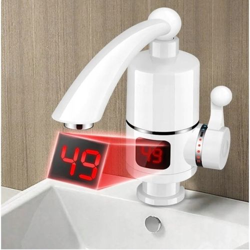 PRZEPŁYWOWY PODGRZEWACZ DO WODY ELEKTRYCZNY LCD FLEX OBROTOWY KRAN 3000W na Arena.pl