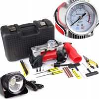 Kompresor samochodowy 12V HQ metal manometr walizk