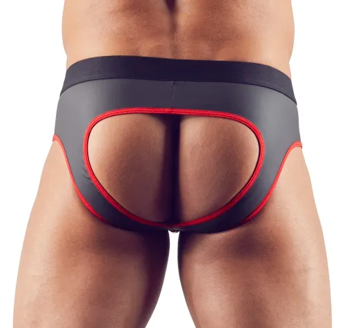 svenjoyment jockstrap xl czarno-czerwony z zamkiem i otwartym tyłem na Arena.pl