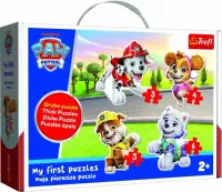 Urocze puzzle dla dzieci od 2 roku z pieskami Trefl Psi Patrol 4 układanki