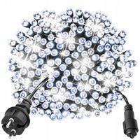 Lampki LED na Choinkę Białe Zimne Flash 200 LED IP44 Wodoodporne Świąteczne