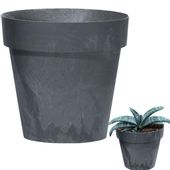 DONICZKA DONICA ozdobna OSŁONKA EFEKT BETONU SZARA BETON EFFECT PLASTI