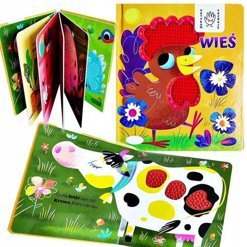 KSIĄŻECZKA KSIĄŻKA DOTYKOWA SENSORYCZNA WIEŚ na Arena.pl