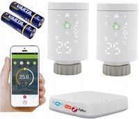 TUYA ZigBee 2 x GŁOWICA TERMOSTAT + CENTRALA WIFI