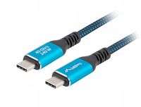 Lanberg Kabel USB-C USB4 PD 3.0 240W 8K 60Hz 40 Gb/s Cu Chipset 2m