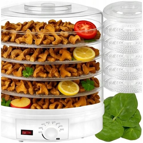 SUSZARKA SPOŻYWCZA DO GRZYBÓW OWOCÓW WARZYW REGULACJA 5 POZIOMÓW 500W na Arena.pl