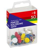 PINEZKI KOLOROWE METALOWE 50 SZT GRAND