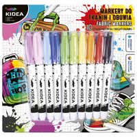 markery do obuwia i tkanin 10 kol.kidea 5323