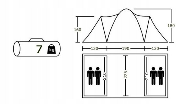 NAMIOT TURYSTYCZNY LOFOT 4 PRO ACAMPER 3500mm H2O + GRATIS zdjęcie 3