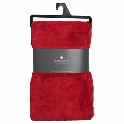 Koc Pled mikroplusz 180x230cm czerwony na Arena.pl