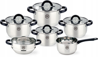 ZESTAW GARNKÓW BLACK INOX 10 ELEMENTÓW MG HOME