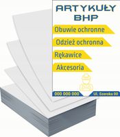 Ulotki A4 reklamowe firmowe 100szt projekt w cenie ARTYUŁY BHP