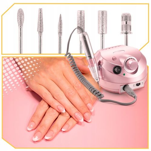 FREZARKA DO PAZNOKCI 65W MANICURE PEDICURE PROFESJONALNA MOCNA + FREZY na Arena.pl