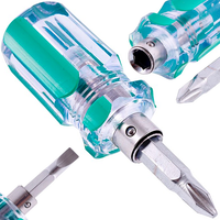 Wkrętak Dwustronny Krótki Płaski + Krzyżak Śrubokręt Magnetyczny 2 Końcówki