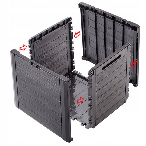 KADAX Skrzynia Ogrodowa Taras Balkonowa 140L Brąz na Arena.pl