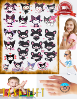 Duży Zestaw Mega Tatuaży zmywalnych - Kuromi