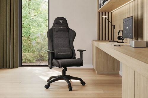 Fotel Gamingowy Materiałowy Obrotowy Biurowy Krzesło Gracza Kubełek Sense7 na Arena.pl