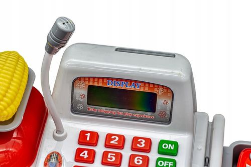 SUPERMARKET SKLEP Kasa Fiskalna Produkty Skaner Koszyk Mikrofon Waga Monety na Arena.pl