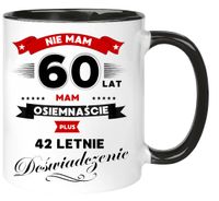 Kubek z nadrukiem śmieszny prezent na 60 URODZINY