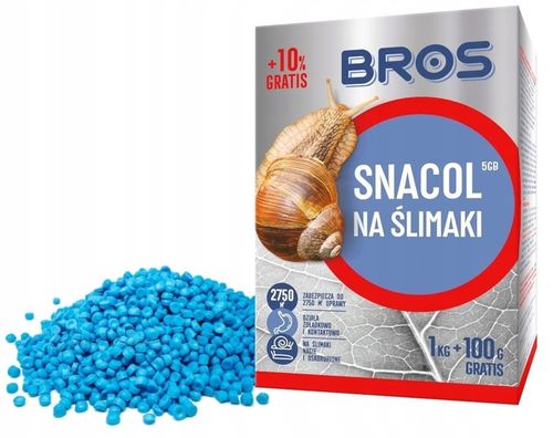SNACOL niebieskie granulki na ślimaki BROS 1,1kg trutka granulat na Arena.pl