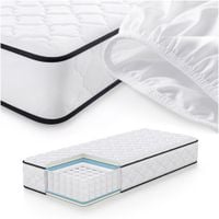 Materac sprężynowy z ochraniaczem 7-strefowy H3 80x190 cm