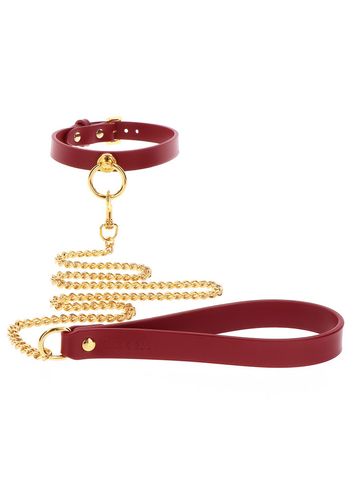 O-Ring Collar and Chain Leash Red na Arena.pl