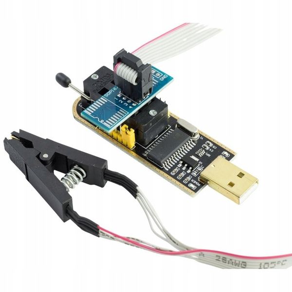 Programator CH341A EEPROM Flash BIOS IMMO adaptery + klips i OPROGRAMOWANIE zdjęcie 9