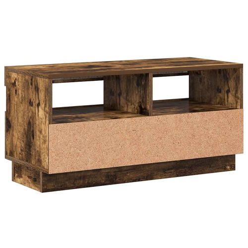 Szafka pod TV z oświetleniem LED, przydymiony dąb, 80x35x40 cm na Arena.pl